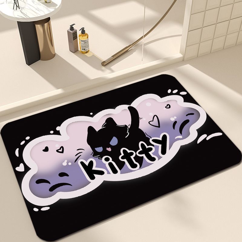 Cute Cat Design Bath Mat