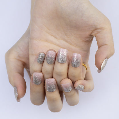 Elegant glitter pattern artificial nails Acalora