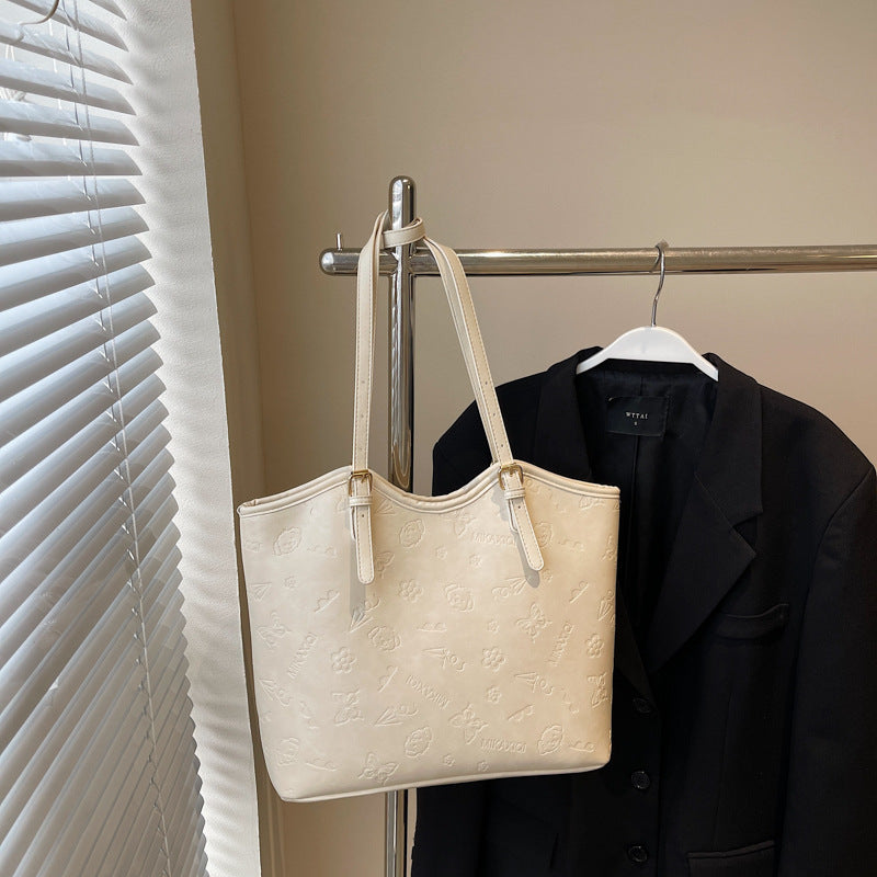 Textured Leather Tote Acalora