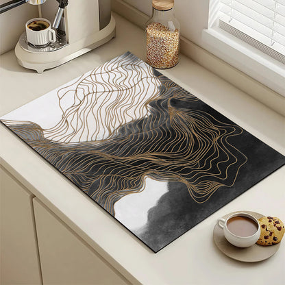 Abstract Geometric Kitchen Mat Acalora