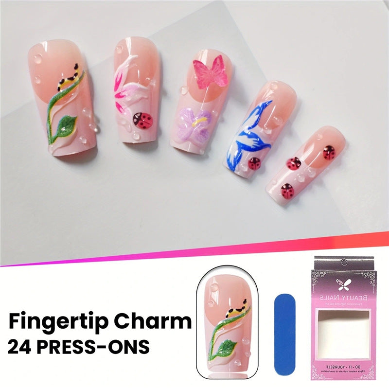 Floral Artistry Press-On Nails Acalora