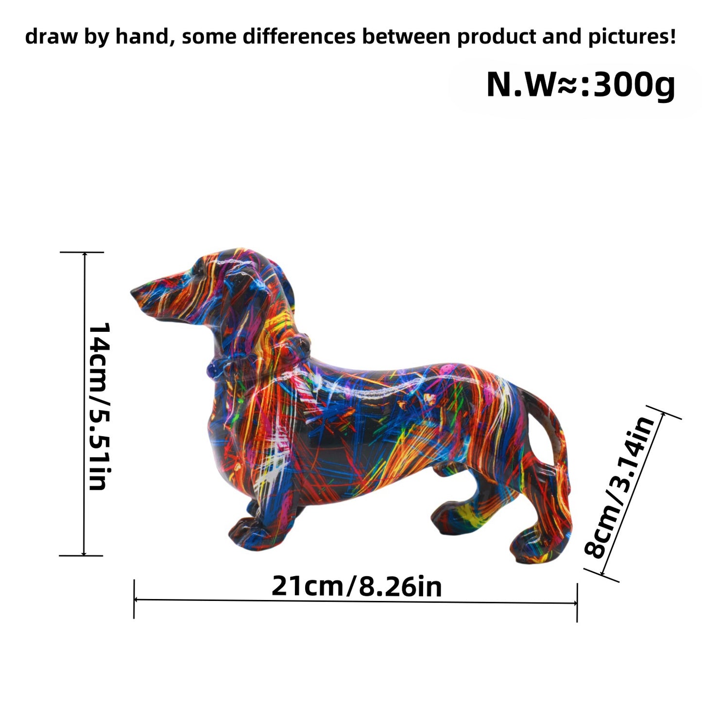 Creative decoration figure of a dachshund Acalora