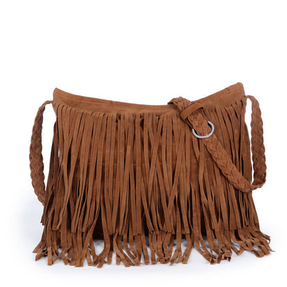 Stylish Fringe Suede Crossbody Bag Acalora