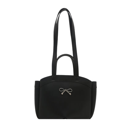 Elegant Bow Accent Handheld Tote Bag Acalora