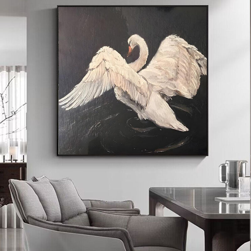 Elegant Swan Canvas Wall Art