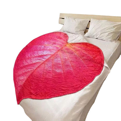 Leaf-Shaped Decorative Throw Blanket