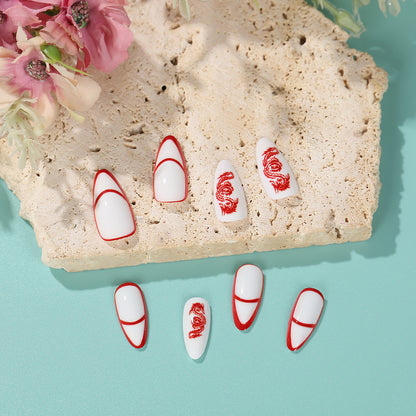 Artistic nails with dragon motif Acalora
