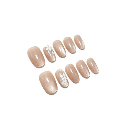 Artificial nails with elegant flower decoration Acalora