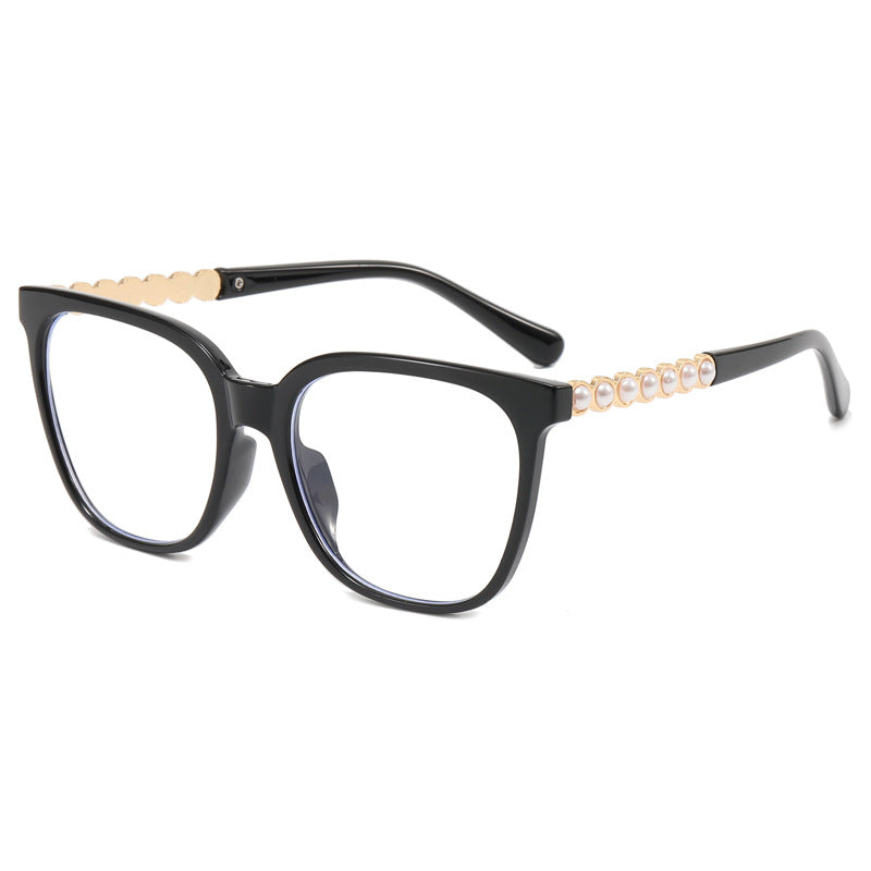 Women's oversized sunglasses with elegant pearl jewelry decoration Bowlift