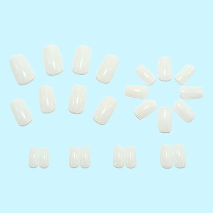 Artificial nails in elegant French design with high-gloss finish Acalora