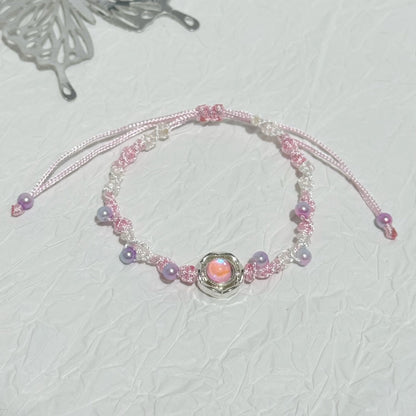 Adjustable Floral Charm Bracelet Acalora