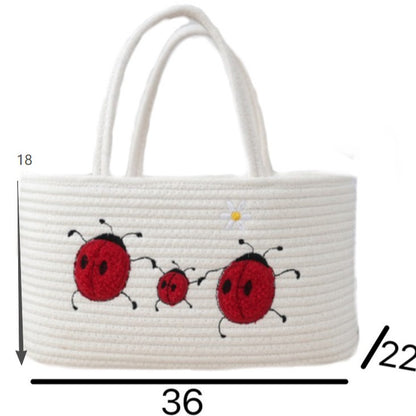 Handcrafted cotton basket Acalora