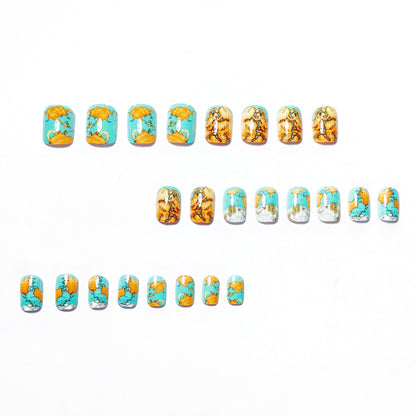 Artistic Geographical Nail Art Acalora