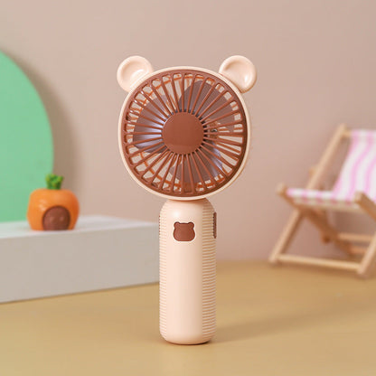 Unisex Portable Handheld Fan with Cute Bear Design Brehn