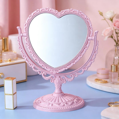 Heart-Shaped Tabletop Vanity Mirror