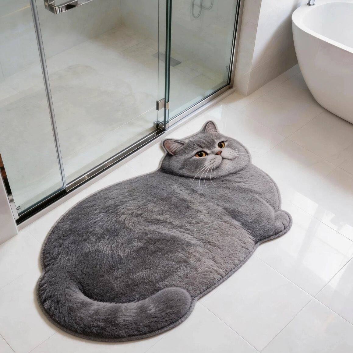 Cat Design Bath Mat