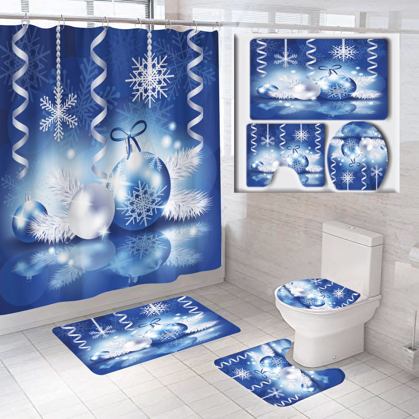 Christmas Themed Bathroom Set