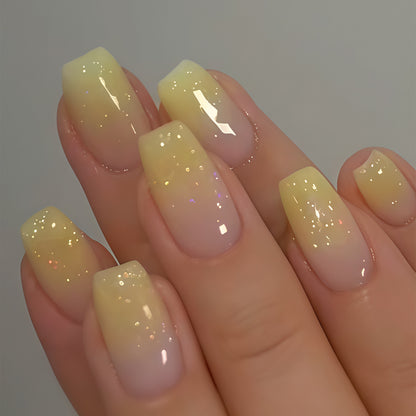 Artificial nails with glitter gradient effect Acalora