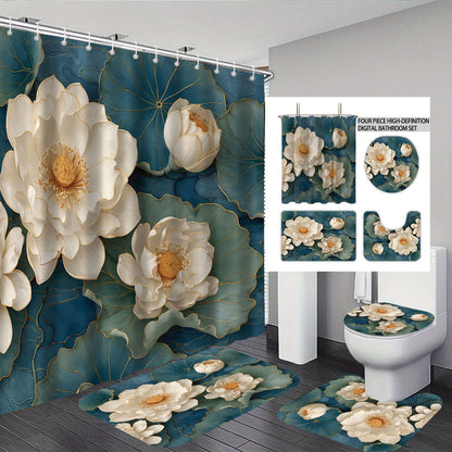 High-Definition Leopard-Themed Four-Piece Bathroom Set