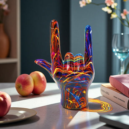 Colorful Hand Sculpture Acalora