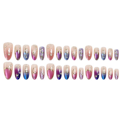 Nail art set with glamorous star and moon designs Acalora