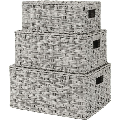 Handwoven Storage Baskets Set Acalora
