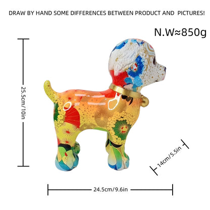 Artful dog sculpture with colorful design Acalora