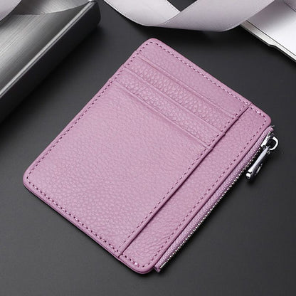Luxury Leather Zippered Card Holder Acalora
