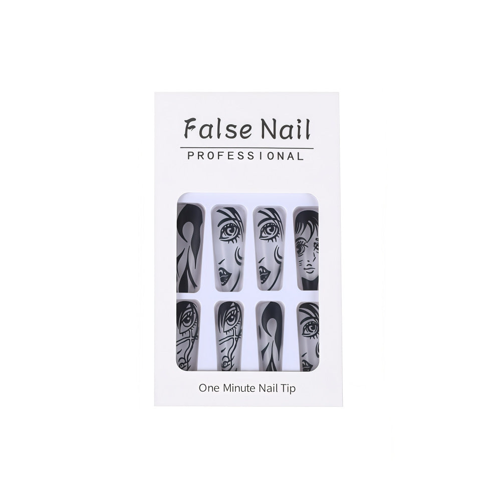 Art Nail Set with Artistic Portrait Designs Acalora
