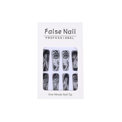 Art Nail Set with Artistic Portrait Designs Acalora