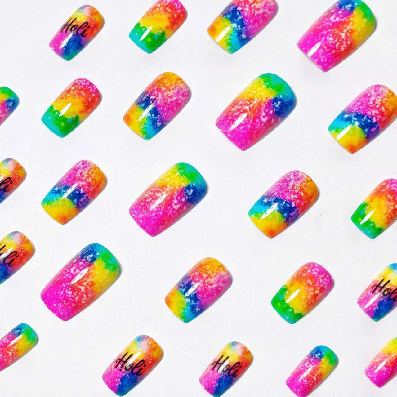 Festival-Themed Glitter Nail Art Acalora