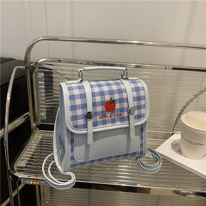 Playful Checked Mini Backpack Acalora