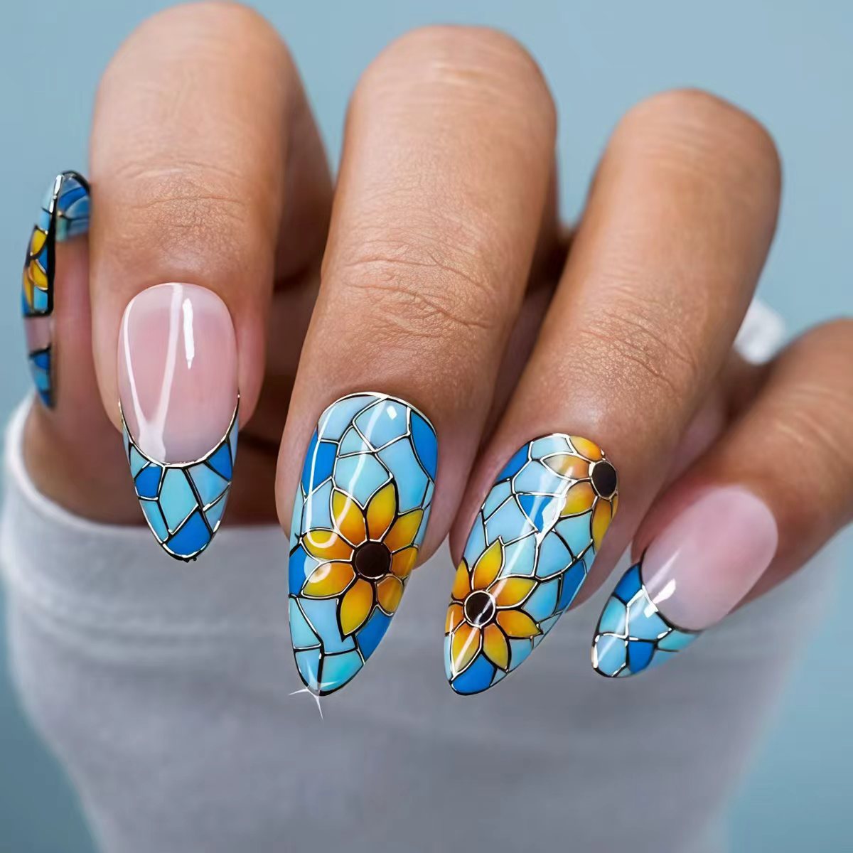 Artistic Stained Glass Nail Art Acalora