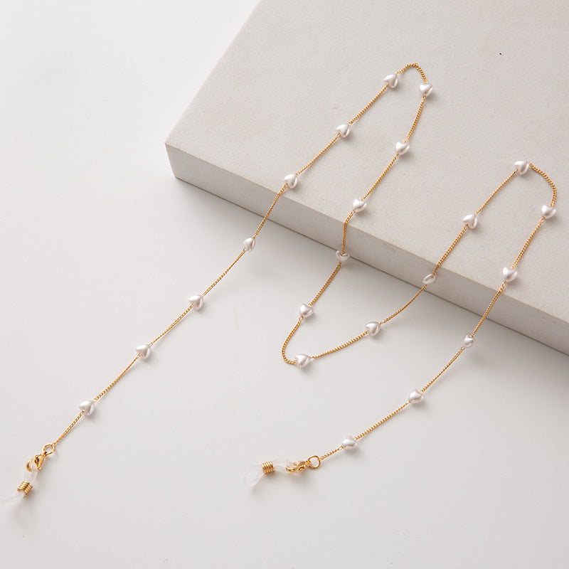 Pearl-Accented Eyewear Chain Acalora