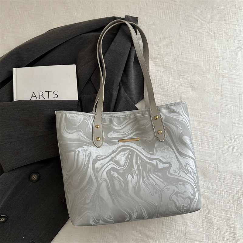 Stylish Marble Pattern Tote Bag Acalora