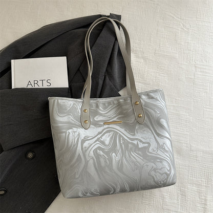 Stylish Marble Pattern Tote Bag Acalora