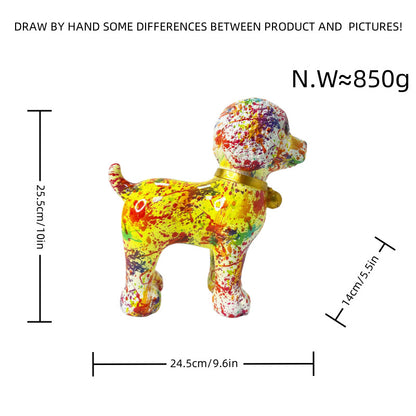 Artful dog sculpture with colorful design Acalora