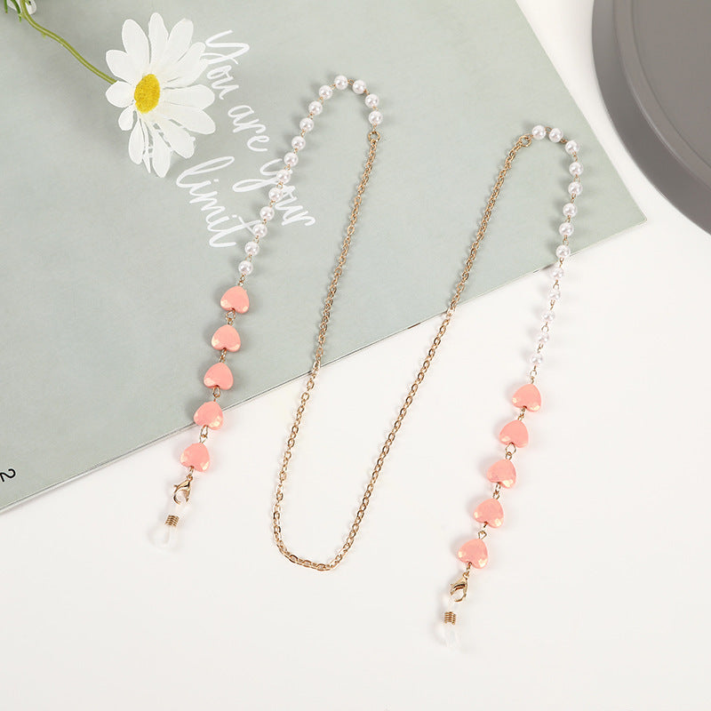 Heart Charm Eyewear Chain Acalora