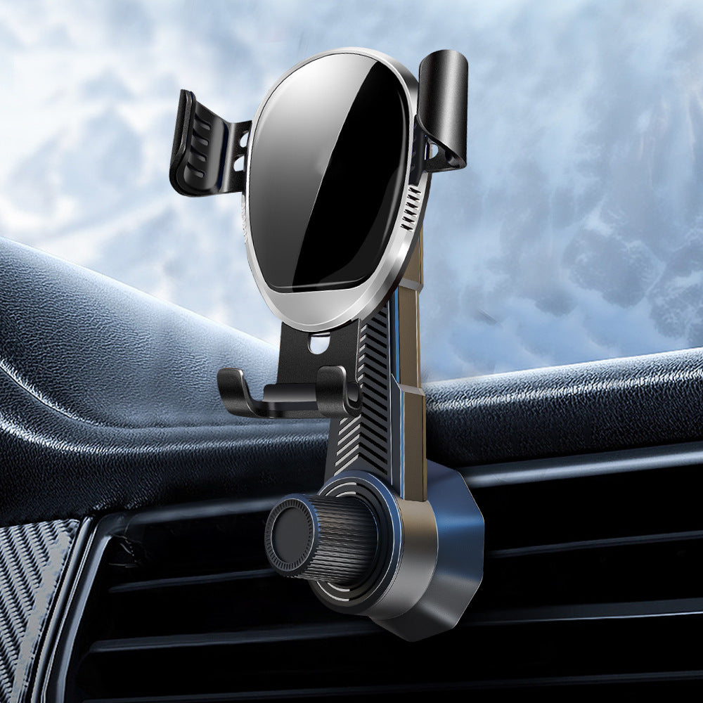 Adjustable gravity air vent smartphone car mount with full rotation joint Bowlift
