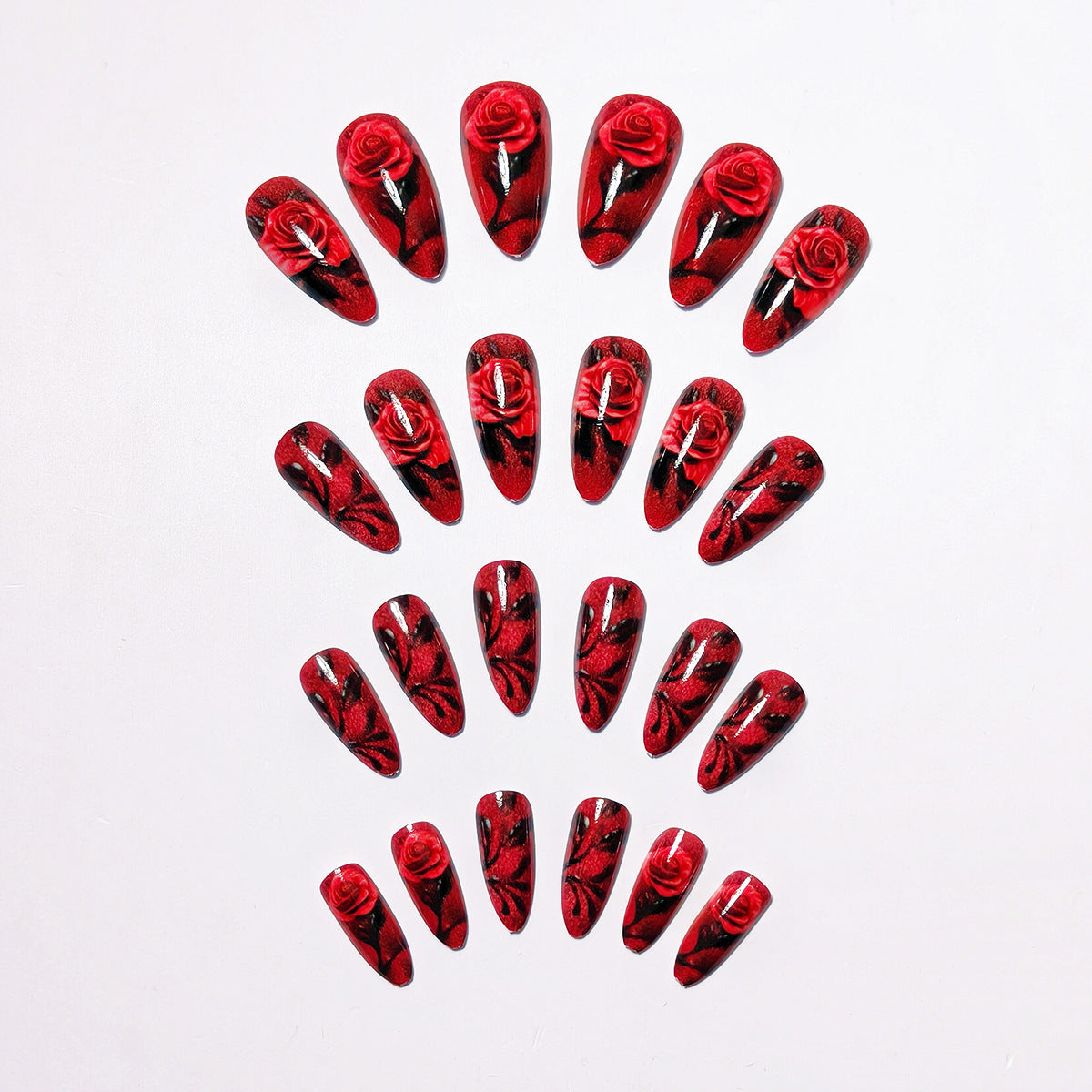 Elegant Floral Design Nail Art Acalora