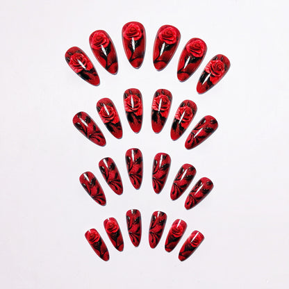 Elegant Floral Design Nail Art Acalora