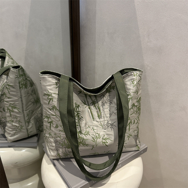 Stylish Bamboo Print Tote Bag Acalora