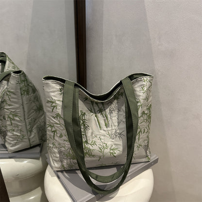 Stylish Bamboo Print Tote Bag Acalora