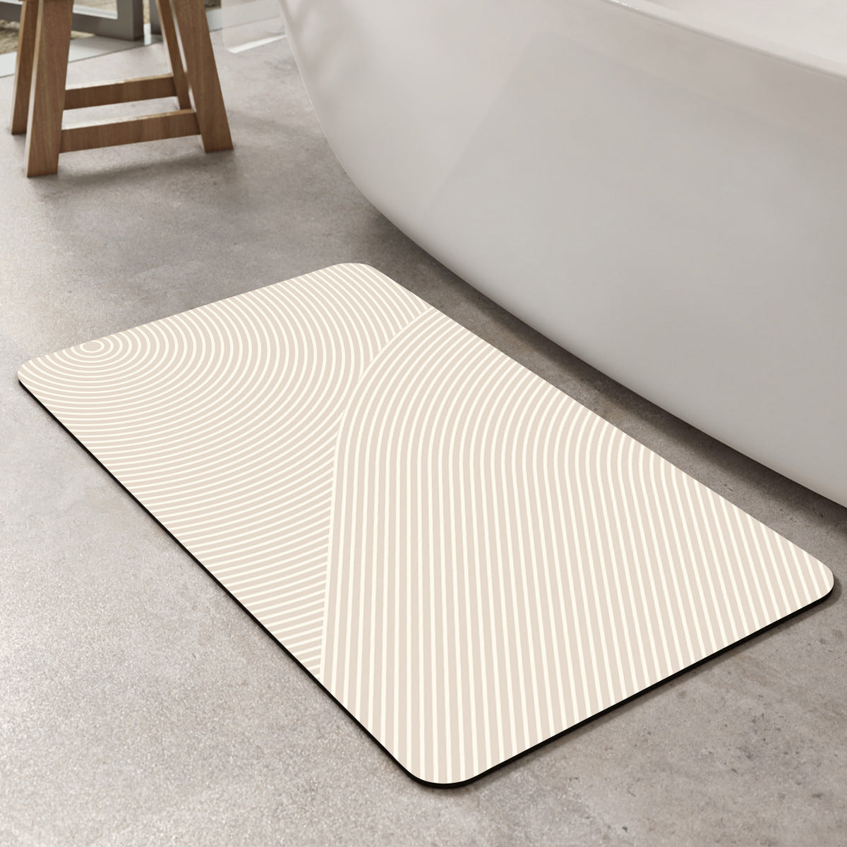 Stylish Geometric Pattern Bath Mat Acalora