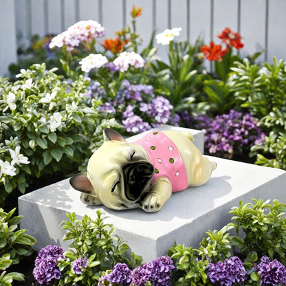 Decorative Sleeping Bulldog Figure Acalora