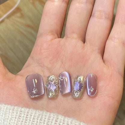 Artistic Press-On Nail Designs Acalora