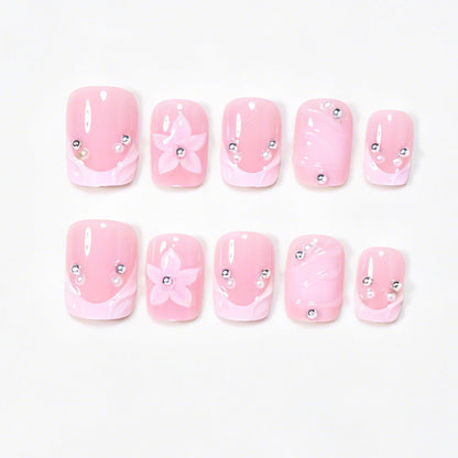Decorative Floral Acrylic Nail Art Set Acalora