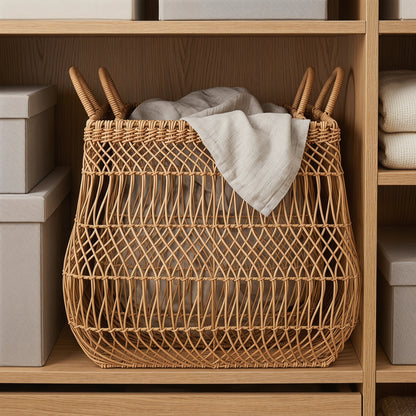Handwoven Storage Basket with Open Design Acalora