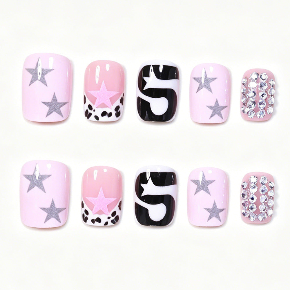 Artistic Press-On Nail Art Design Acalora