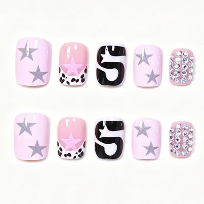 Artistic Press-On Nail Art Design Acalora